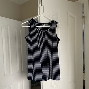 Old Navy Maternity nursing navy striped sleeveless top size XS
